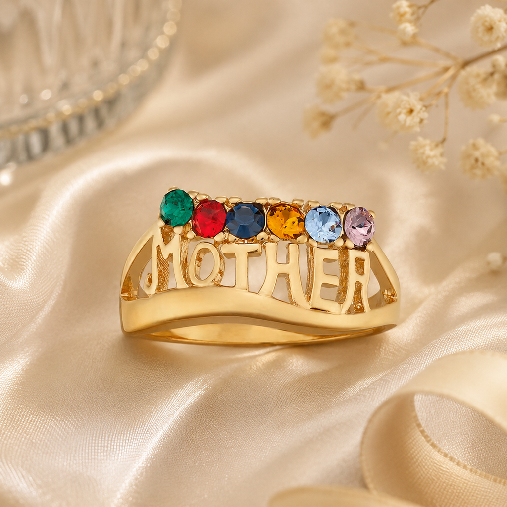 Personalized Grandma Birthstone Ring