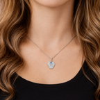 Personalized Memorial Birthstone Angel Wings Necklace
