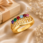Personalized Grandma Birthstone Ring