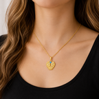 Personalized Memorial Birthstone Angel Wings Necklace